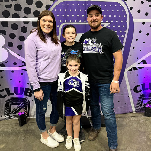 Tatman with her husband and kids.