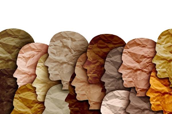 Concept of diverse people represented by art