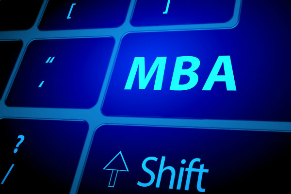 A keyboard with MBA highlighted