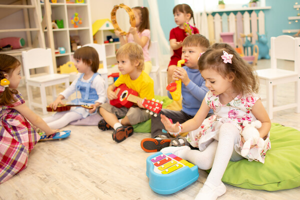 A group of children playing together.