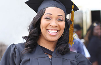 Women in cap and gown