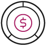 black and white drawing of a dollar sign inside a circle