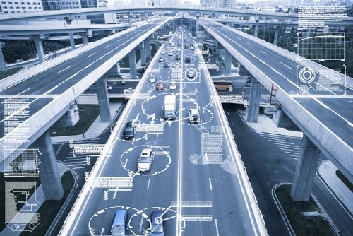 Image of cars on a highway