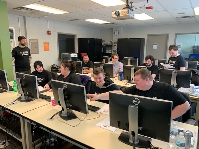 Purdue Global students at a cybersecurity competition