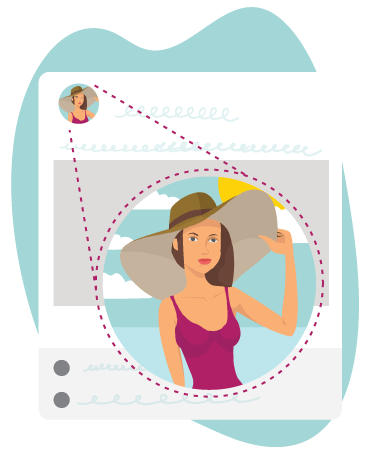 Graphic of user profile image